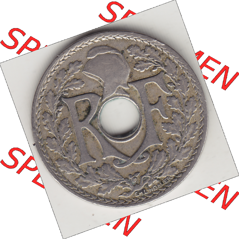 Münze Frankreich Umlaufmünzen Sammlung in PNG 1917-1937, 25 Cmes, Centimes 1919-1 LIBERTE EGALITE FRATERNITE (1) - Digitales Münzen-Bildmaterial einer französischen... Sammlung