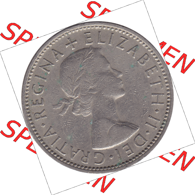 Münzen Großbritannien Umlaufmünzen Sammlung in PNG Großbritannien 1954-1970, 2 Schilling-Florin, Two Shillings, 1966-03 ELIZABETH II DEI GRATIA REGINA (5)... Sammlung