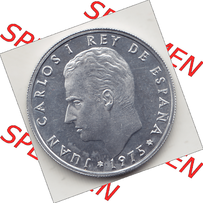Münze Spanien / España Umlaufmünzen Sammlung in PNG 1975-1975, 50 Centimos 1975-1, JUAN CARLOS I REY DE ESPAÑA (1) - Digitales Münzen-Bildmaterial... Sammlung