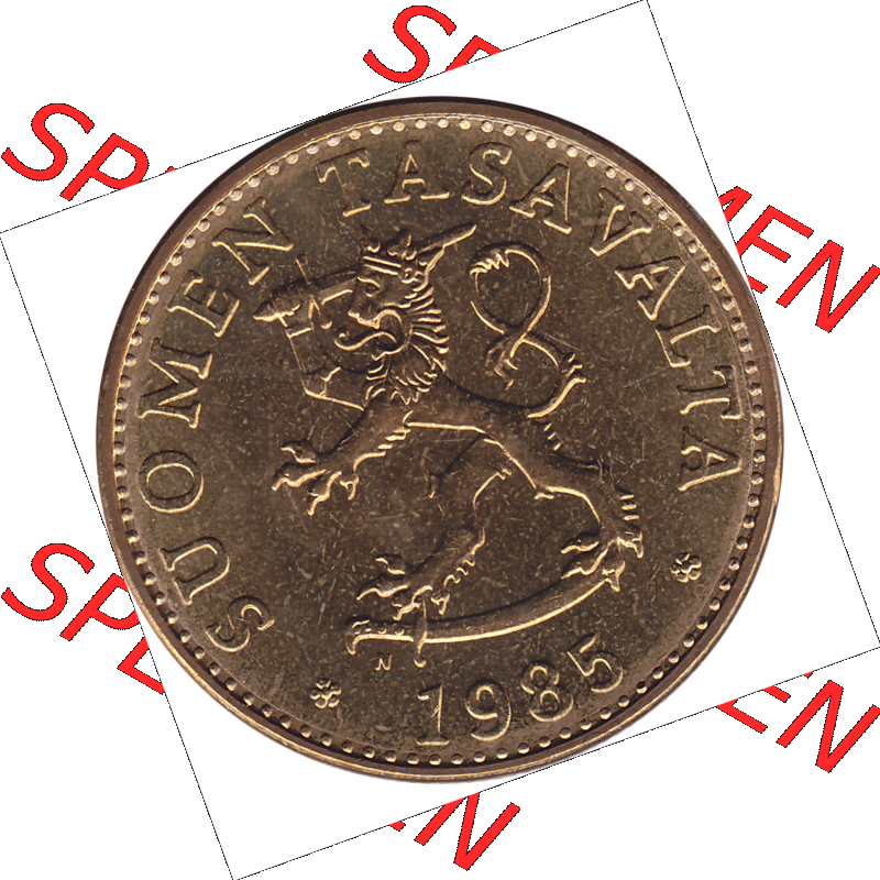 Münze Finnland / SUOMI Umlaufmünzen Sammlung in PNG 1963-1990, 50 Penny Penniä 1985-01, SUOMEN TASAVALTA (5) - Digital Münzen-Bildmaterial einer Münze... Sammlung
