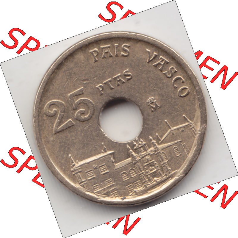 Münze Spanien / España Umlaufmünzen Sammlung in PNG 1993-1993, 25 PTAS - Peseten 1993 (1) - Digitales Münzen-Bildmaterial einer spanischen Münze aus Spanien... Sammlung