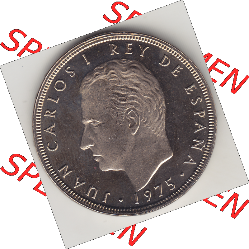 Münze Spanien / España Umlaufmünzen Sammlung in PNG 1975-1975, 100 Peseten 1975-1, JUAN CARLOS I REY DE ESPAÑA (1) - Digitales Münzen-Bildmaterial... Sammlung