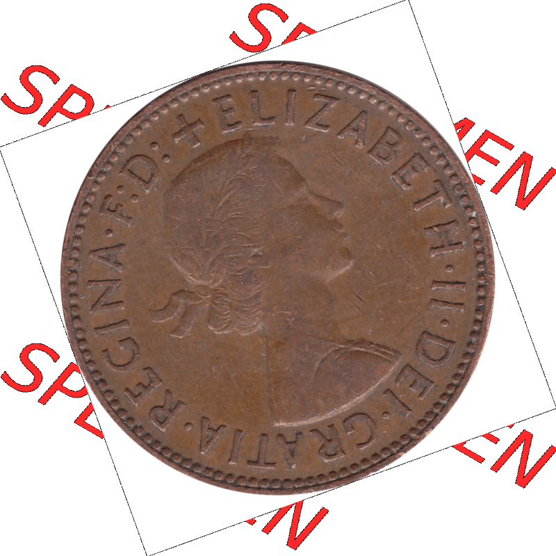 Münzen Großbritannien Umlaufmünzen Sammlung in PNG 1954-1970, Half Penny, Halber Pence 1960-01, Elisabeth II. (5) - Digitales Münzen-Bildmaterial... Sammlung