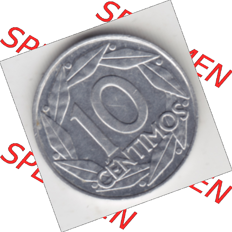 Münze Spanien / España Umlaufmünzen Sammlung in PNG 1959-1959, 10 Centimos 1959 (1) - Digitales Münzen-Bildmaterial einer spanischen Münze aus Spanien in... Sammlung