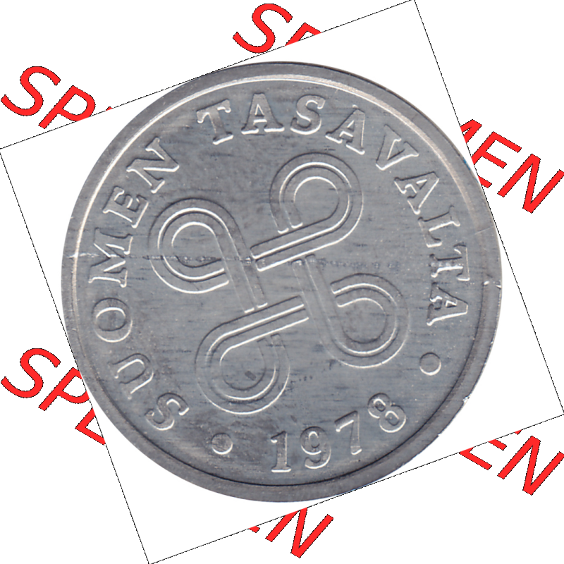 Münze Finnland / SUOMI Umlaufmünzen Sammlung in PNG 1977-1990, 5 Penny, 1978-1 (5) - Digital Münzen-Bildmaterial einer Münze aus Finnland in farbige mit einen... Sammlung