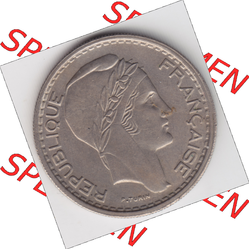 Münze Frankreich Umlaufmünzen Sammlung in PNG 1947-1949, 10 Francs, Franken 1948 (2) - Digitales Münzen-Bildmaterial einer französischen Francs Münze aus... Sammlung