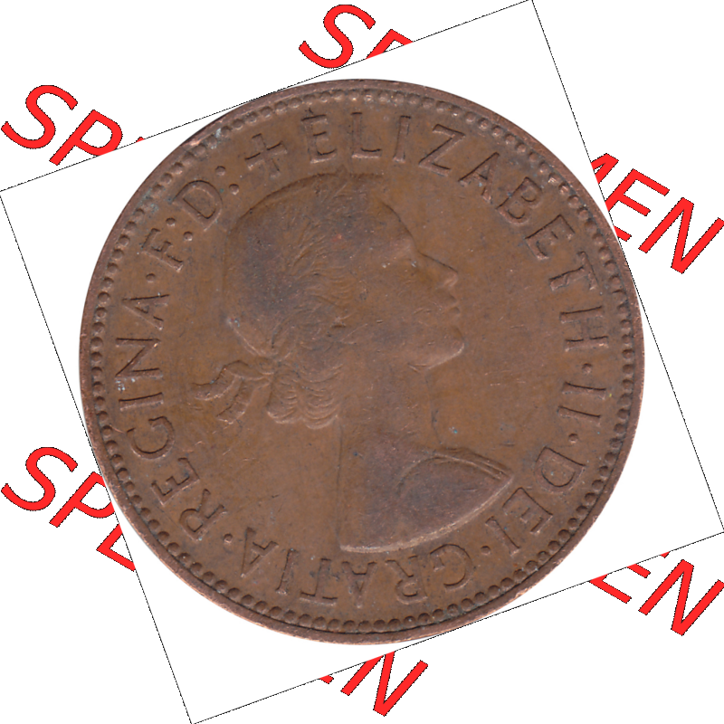 Münzen Großbritannien Umlaufmünzen Sammlung in PNG 1954-1970, Half Penny, Halber Pence 1963-02, Elisabeth II. (5) - Digitales Münzen-Bildmaterial... Sammlung