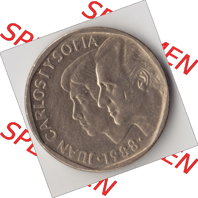 Münze Spanien / España Umlaufmünzen Sammlung in PNG 1987-1990, 500 Peseten (2) - Digitales Münzen-Bildmaterial einer spanischen Münze aus Spanien in farbige... Sammlung
