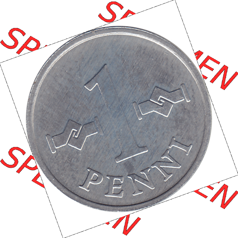 Münze Finnland / SUOMI Umlaufmünzen Sammlung in PNG 1969-1979, 1 Penny, Penni 1976-1, SUOMEN TASAVALTA (6) - Digital Münzen-Bildmaterial einer Münze... Sammlung