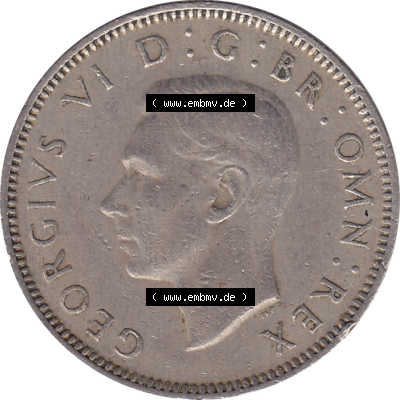 Münzen Großbritannien Umlaufmünzen Sammlung in PNG 1947-1948, 1 One Schilling - One Shilling, 1948-07 Stehender gekrönter Löwe auf Krone (5) - Digitales... Sammlung