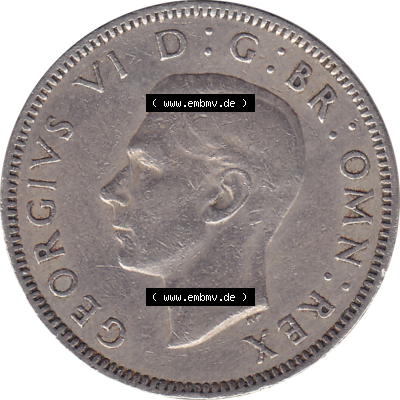 Münzen Großbritannien Umlaufmünzen Sammlung in PNG 1947-1948, 1 One Schilling - One Shilling, 1948-02 Sitzender gekrönter Löwe auf Krone (5) - Digitales... Sammlung