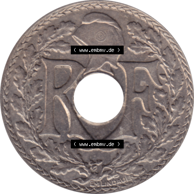 Münze Frankreich Umlaufmünzen Sammlung in PNG 1917-1938, 10 Centimes, Cent 1936-01 (6) - Digitales Münzen-Bildmaterial einer französischen Francs Münze aus... Sammlung