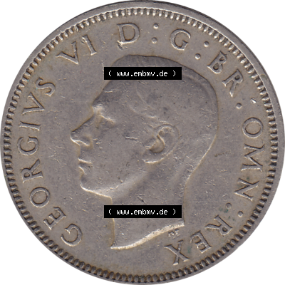 Münzen Großbritannien Umlaufmünzen Sammlung in PNG 1947-1948, 1 One Schilling - One Shilling, 1948-09 Sitzender gekrönter Löwe auf Krone (5) - Digitales... Sammlung