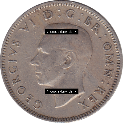 Münzen Großbritannien Umlaufmünzen Sammlung in PNG 1947-1948, 1 One Schilling - One Shilling, 1948-08 Stehender gekrönter Löwe auf Krone (5) - Digitales... Sammlung