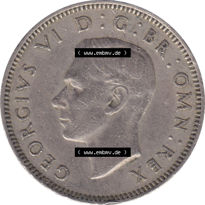 Münzen Großbritannien Umlaufmünzen Sammlung in PNG 1947-1948, 1 One Schilling - One Shilling, 1948-10 Sitzender gekrönter Löwe auf Krone (5) - Digitales... Sammlung