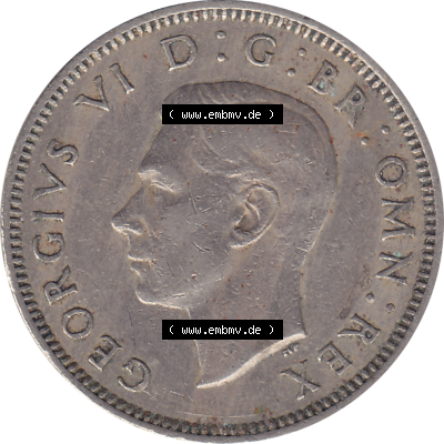 Münzen Großbritannien Umlaufmünzen Sammlung in PNG 1949-1951, 1 One Schilling - One Shilling, 1949-01 Stehender gekrönter Löwe auf Krone (5) - Digitales... Sammlung