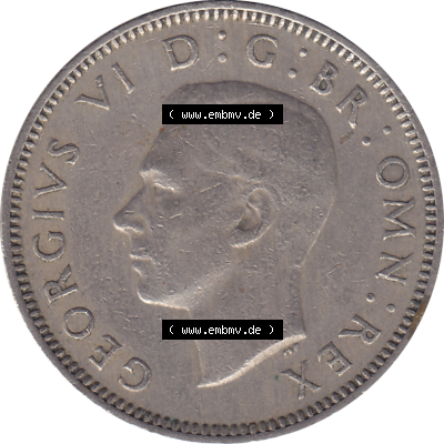 Münzen Großbritannien Umlaufmünzen Sammlung in PNG 1947-1948, 1 One Schilling - One Shilling, 1948-01 Sitzender gekrönter Löwe auf Krone (5) - Digitales... Sammlung