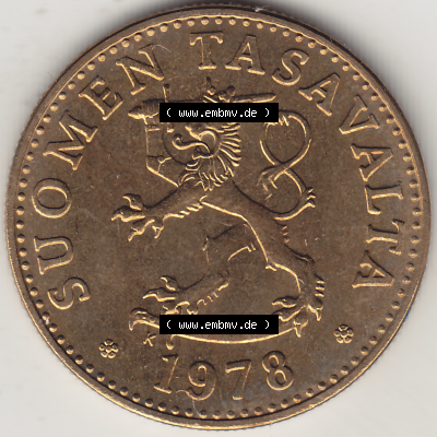 Münze Finnland / SUOMI Umlaufmünzen Sammlung in PNG 1963-1990, 50 Penny 1978-1 (1) - Digital Münzen-Bildmaterial einer Münze aus Finnland in farbige mit einen Scanner... Sammlung