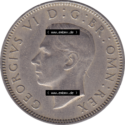 Münzen Großbritannien Umlaufmünzen Sammlung in PNG 1947-1948, 1 One Schilling - One Shilling, 1947-01 Sitzender gekrönter Löwe auf Krone (5) - Digitales... Sammlung