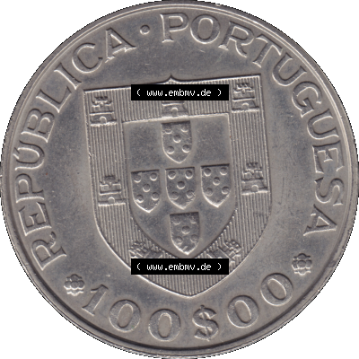 Alte Gedenkmünze aus Portugal als PNG-Grafik 1982, 100 Escudos, Ano Internacional, do Deficiente,. Vorderseite der Gedenkmünze aus Portugal zum katalogisieren im... Sammlung