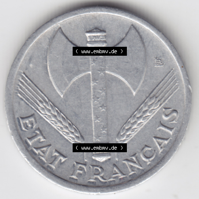 Münze Frankreich Umlaufmünzen Sammlung in PNG 1942-1944, 50 Centimes, Cent 1942 (2) - Digitales Münzen-Bildmaterial einer französischen Francs Münze aus Frankreich... Sammlung