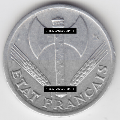 Münze Frankreich Umlaufmünzen Sammlung in PNG 1942-1944, 50 Centimes, Cent 1942 (2) - Digitales Münzen-Bildmaterial einer französischen... Sammlung