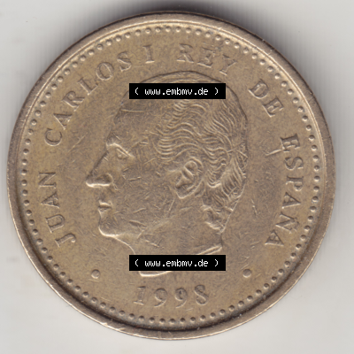 Münze Spanien / España Umlaufmünzen Sammlung in PNG 1998-2000, 100 Pesetas - Peseten (2) - Digitales Münzen-Bildmaterial einer... Sammlung