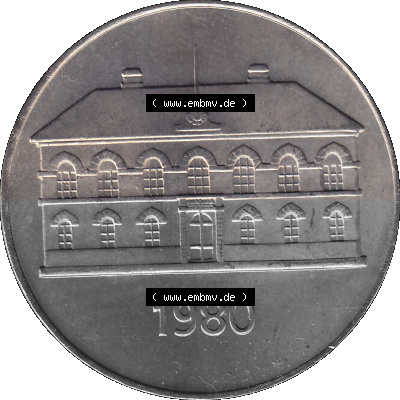 Island Umlaufmünze 1970-1980, 50 Kronur 1980 (Stück 1), 50 Isländische Kronen Sammlung