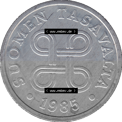 Alte Münzen KMS Finnland, Kursmünzensatz 1976 in Stempelglanz als digitales Computerbild in transparenten PNG 1977-1990, 5 Penny... Sammlung