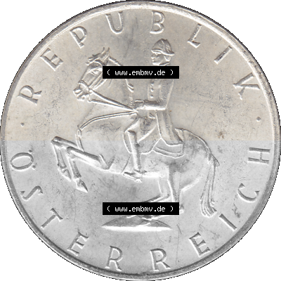 5 / Fünf Schilling Österreich in original Farbgebung von Scanner transparenten PNG 1960-1968, 5 Fünf Schilling 1968 (Stück... Sammlung