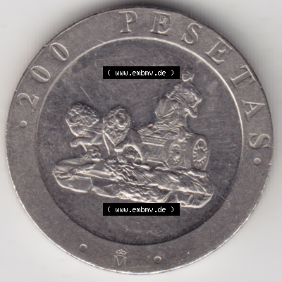 Münze Spanien / España Umlaufmünzen Sammlung in PNG 1990-1990, Peseteas - Peseten 1990 (1) - Digitales Münzen-Bildmaterial... Sammlung