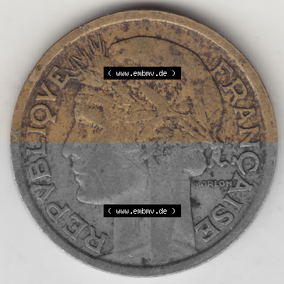 Münze Frankreich Umlaufmünzen Sammlung in PNG 1931-1941, 2 Franken 1938 (Stück 2) LIBERTE EGALITE FRATERNITE (1) - Digitales... Sammlung