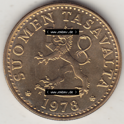Münze Finnland / SUOMI Umlaufmünzen Sammlung in PNG 1963-1990, 20 Penny, 1978 (Stück 1) (1) - Digital Münzen-Bildmaterial... Sammlung