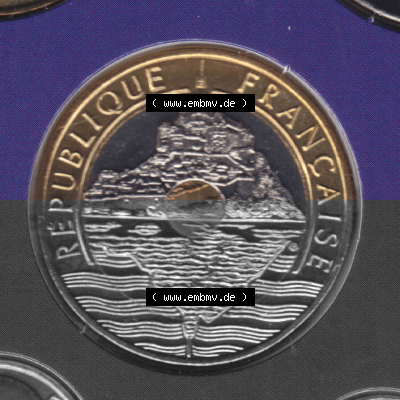 Münze Frankreich aus KMS Umlaufmünzen Sammlung in PNG 2000, 20 Francs (2) - Digitales Münzen-Bildmaterial einer französischen... Sammlung