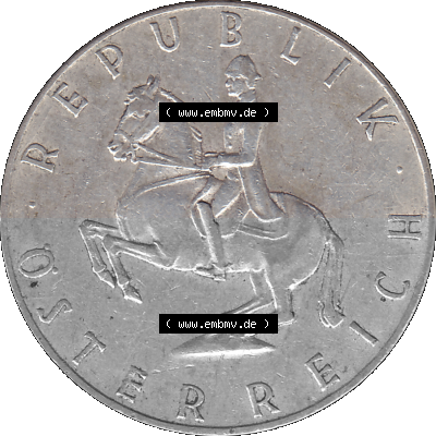5 / Fünf Schilling Österreich in original Farbgebung von Scanner transparenten PNG 1960-1968, 5 Fünf Schilling 1960 (Stück... Sammlung