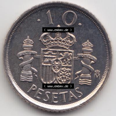 Münze Spanien / España Umlaufmünzen Sammlung in PNG 1998-2000, 10 Pesetas, Peseten (1) - Digitales Münzen-Bildmaterial einer... Sammlung