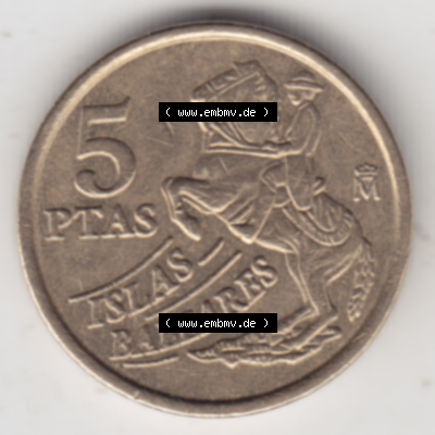 Münze Spanien / España Umlaufmünzen Sammlung in PNG 1997-1997, 5 Peseten 1997 (1) - Digitales Münzen-Bildmaterial einer spanischen... Sammlung