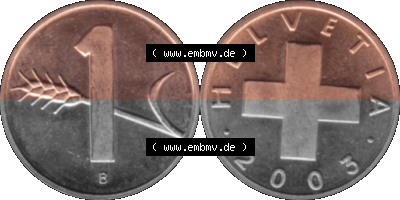 KMS Schweiz in original Farbgebung vom Scanner transparenten PNG 1948-2006, 1 Rappen 2003 Sammlung