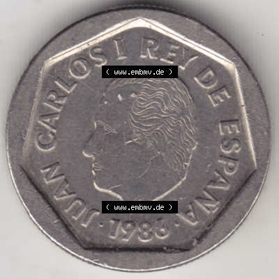 Münze Spanien / España Umlaufmünzen Sammlung in PNG 1986-1988, 200 Pesetas - Peseten (2) - Digitales Münzen-Bildmaterial einer... Sammlung