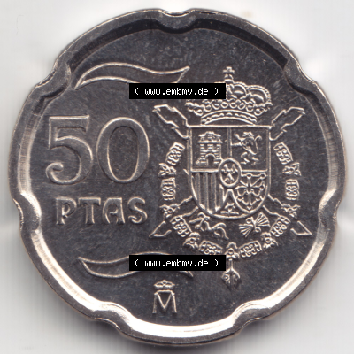 Münze Spanien / España Umlaufmünzen Sammlung in PNG 1998-2000, 50 Ptas, Peseten (1) - Digitales Münzen-Bildmaterial einer... Sammlung
