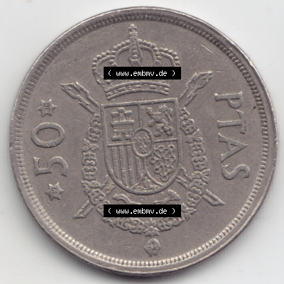 Münze Spanien / España Umlaufmünzen Sammlung in PNG 1975, 1976-1980, 50 PTas, Peseten 1980 (1) - Digitales Münzen-Bildmaterial... Sammlung