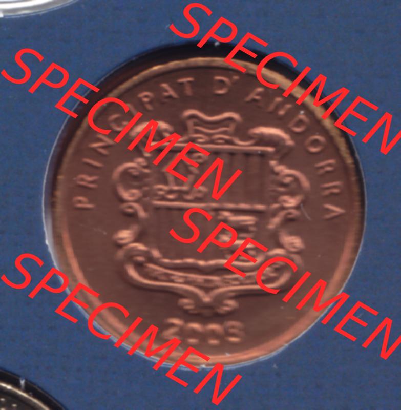 Umlaufmünzen Andorra 2003, 5 Centims (2) Sammlung