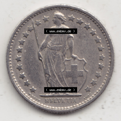 Münzen Schweiz 1968-1982, 1/2 Franken mit Münzzeichen / Mzz. B 1968, Münzen Vorderseite als Bildmaterial Sammlung
