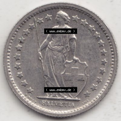 Münzen Schweiz 1968-1982, 1/2 Franken mit Münzzeichen / Mzz. B 1969 III, Münzen Vorderseite als Bildmaterial Sammlung