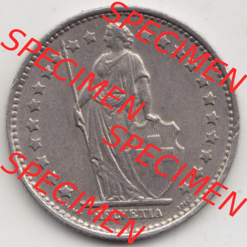 Münzen Schweiz 1968-1982, 1 Franken mit Münzzeichen / Mzz. B 1968 I., Münzen Vorderseite als Bildmaterial im online Katalog und online Datenbank für Sammler... Sammlung