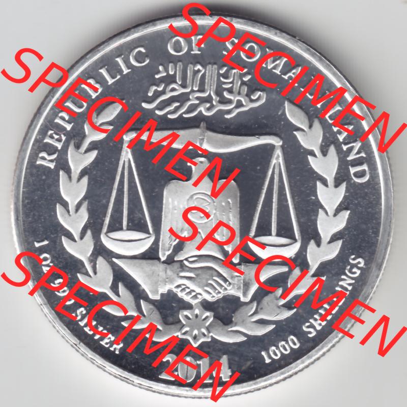 Silbermünzen Somaliland 1 Unze 2014 Jahr des Pferdes (2) Sammlung