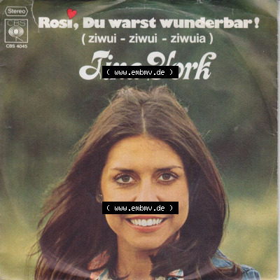 Schlager (Singles), CBS Records 1976, Tina York Rosi, Du Warst Wunderbar (1) Sammlung