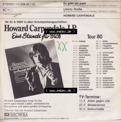 Howard Carpendale, Es geht um mehr Sammlung