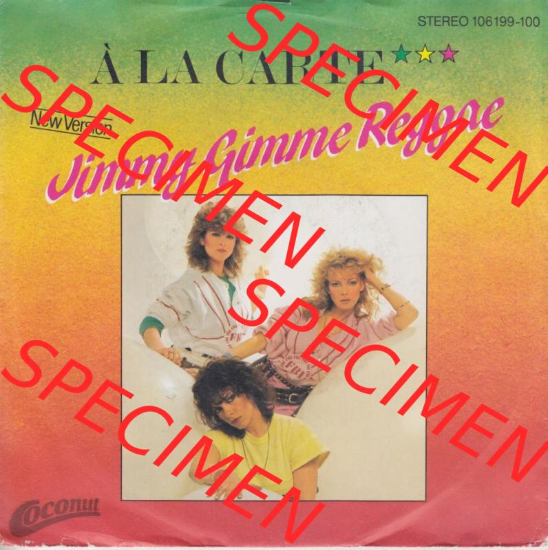 BRD, Soul und Funk (Singles) Coconut Records 1984, À La Carte mit Jimmy Gimme Reggae. Vinyl-Schallplatten hier im online Katalog als Bildmaterial hochladen. Katalogisiere... Sammlung