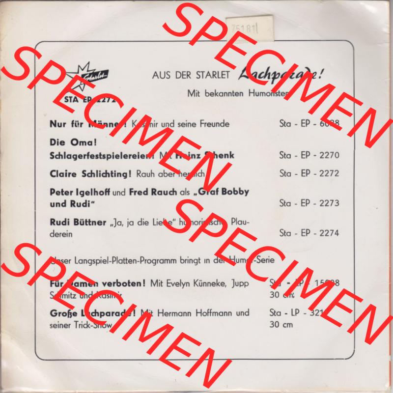 Schlager (Singles), Starlet Claire Schlichting mit Rauh Aber Herzlich. Single Vinyl-Schallplatten - Bilder der BRD hier im online Katalog als Bildmaterial hochladen. Katalogisiere... Sammlung